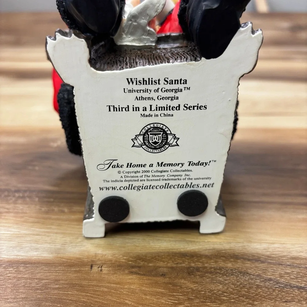 Collegiate Collectables Georgia Bulldogs Wishlist Santa Figurine 2000 Limited Ed